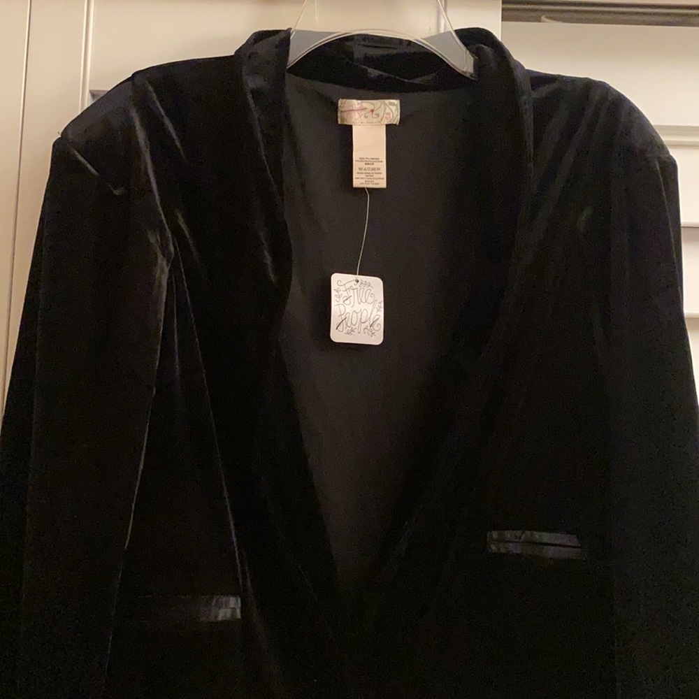 Elegant Black Velvet Women's Sweater